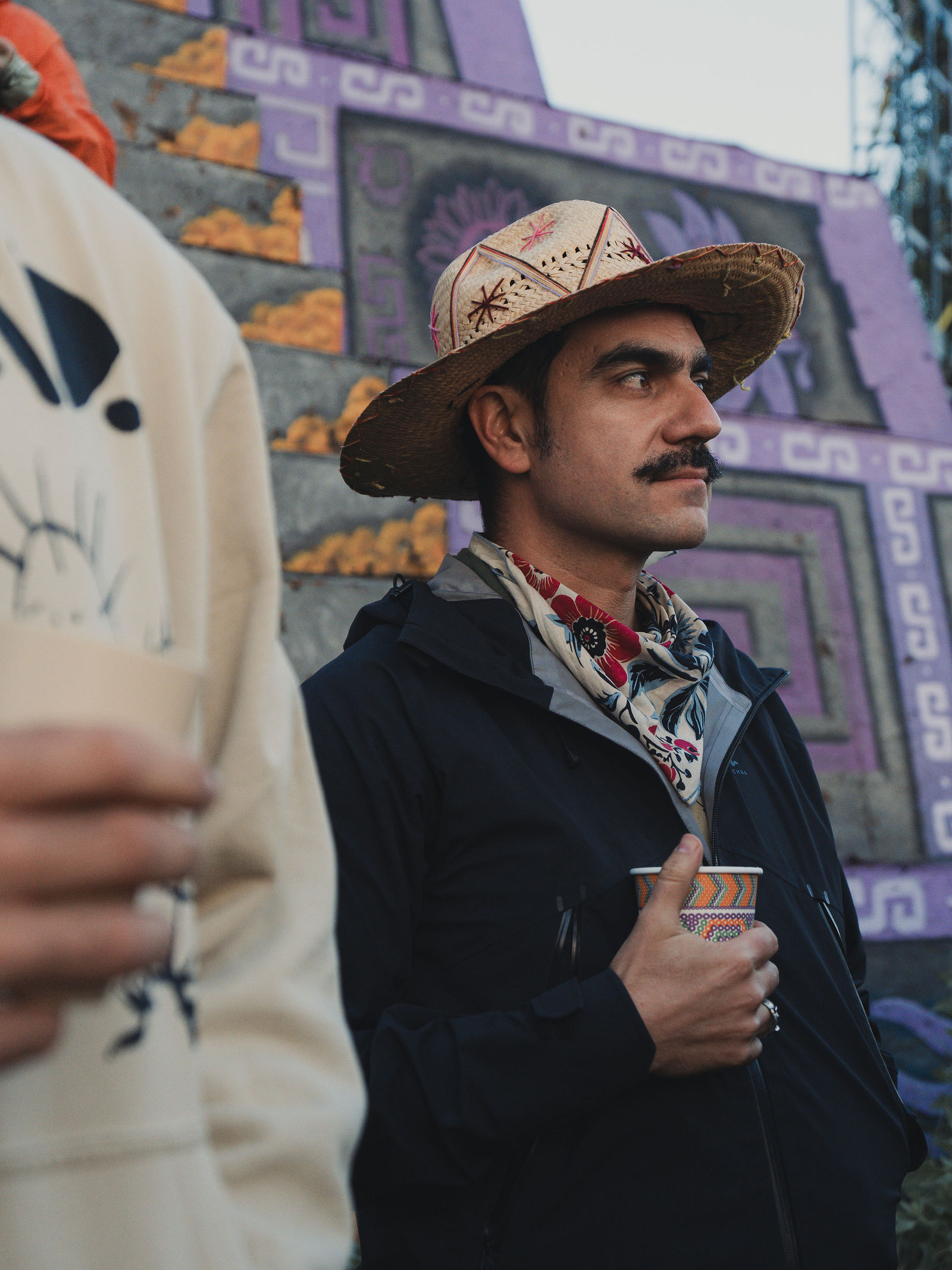 A runner in a sombrero at sunrise